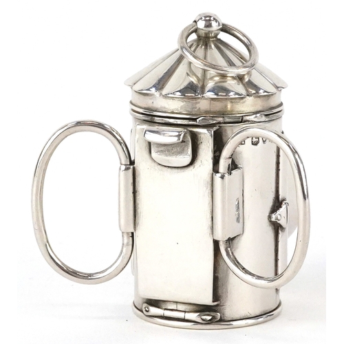  xxx open the bottom to see the vinaigrette xxx Sampson Mordan & Co., Victorian silver and rock cryst... 
