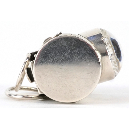  xxx open the bottom to see the vinaigrette xxx Sampson Mordan & Co., Victorian silver and rock cryst... 
