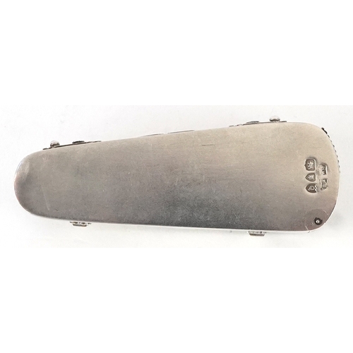  Cornelius Desormeaux Saunders & James Francis Hollings, Victorian silver vesta case in the form of a... 