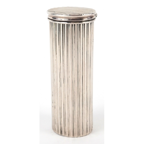  Charles Rawlings & William Summers, early Victorian engine turned silver nutmeg grater, London 1840,... 