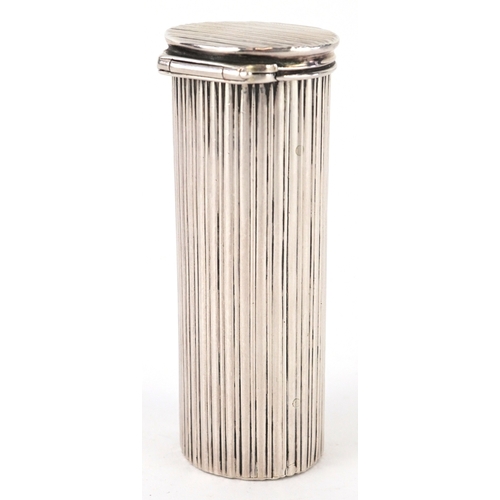  Charles Rawlings & William Summers, early Victorian engine turned silver nutmeg grater, London 1840,... 