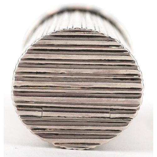  Charles Rawlings & William Summers, early Victorian engine turned silver nutmeg grater, London 1840,... 