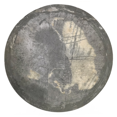  19th century lead plaque depicting Napoleon & Marie Louise, signed Andrieu Fecit, 14cm in diameter.