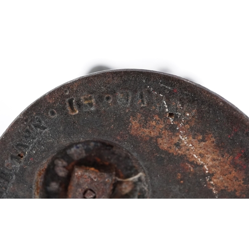 44 - Two 19th century E G Zimmerman cast iron figural match holders, the largest 9cm high.