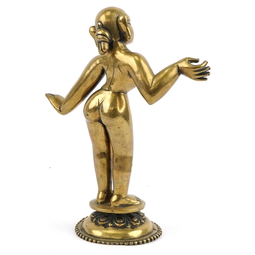  Antique Indian gilt bronze figure of Radha, 30cm high.