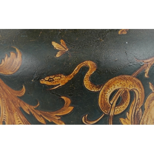  Martin Brothers stoneware vase decorated with scrolling foliage, Lizards and insects, incised Martin... 