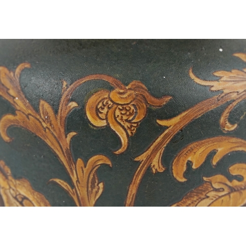  Martin Brothers stoneware vase decorated with scrolling foliage, Lizards and insects, incised Martin... 