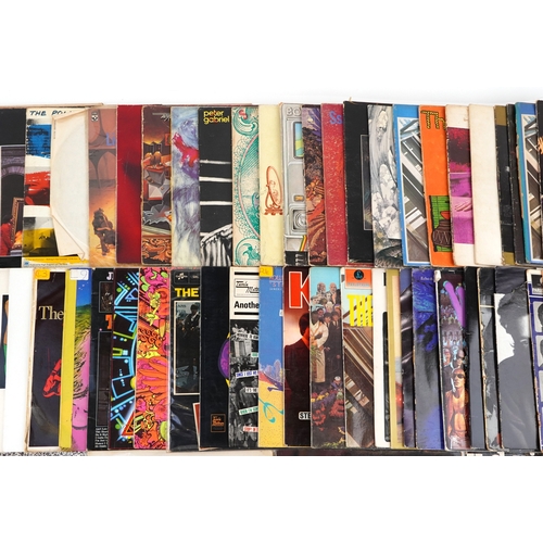 Collection of vinyl LP records including Pink Floyd, The Beatles, Bob ...