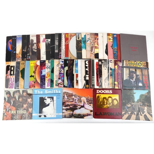 Collection of vinyl LP records including Pink Floyd, The Smiths, Led ...