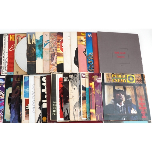 Collection of vinyl LP records including Pink Floyd, The Smiths, Led ...