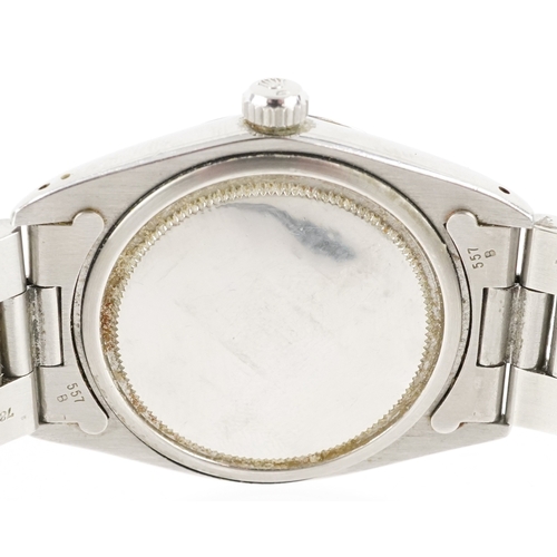  Rolex, a vintage gentlemen's Rolex Oyster Date manual wind wristwatch, the dial 29mm in diameter.