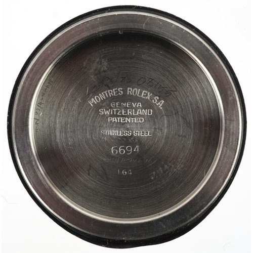  Rolex, a vintage gentlemen's Rolex Oyster Date manual wind wristwatch, the dial 29mm in diameter.