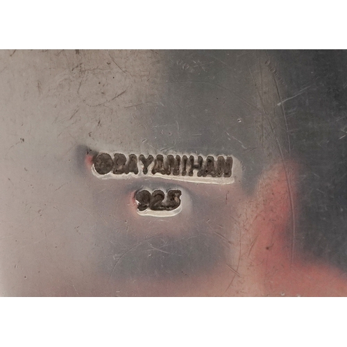  Bayanihan, Modernist sterling silver bangle, 7.5cm wide, 48.5g.
