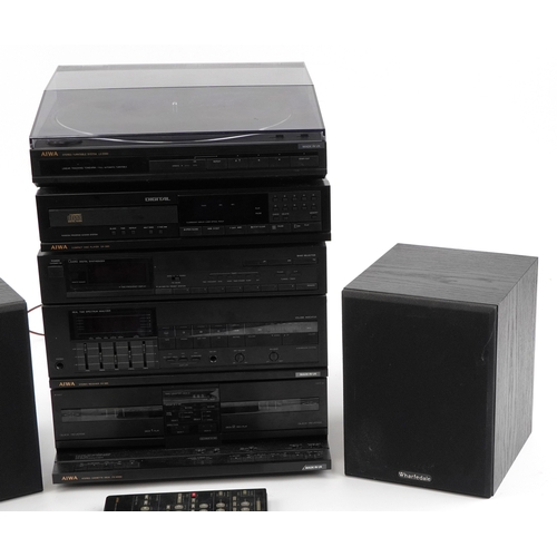 Aiwa separates stacking HiFi system comprising cassette deck FX-W990 ...