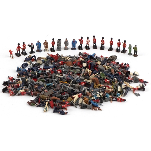 Large collection of miniature hand painted lead figures including ...