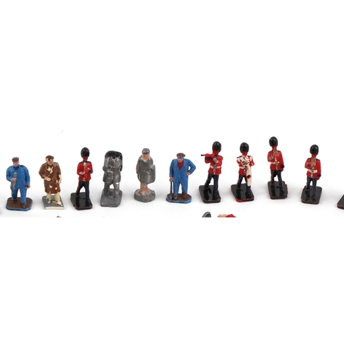 Large collection of miniature hand painted lead figures including ...