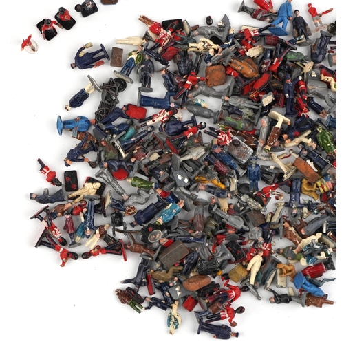 Large collection of miniature hand painted lead figures including ...