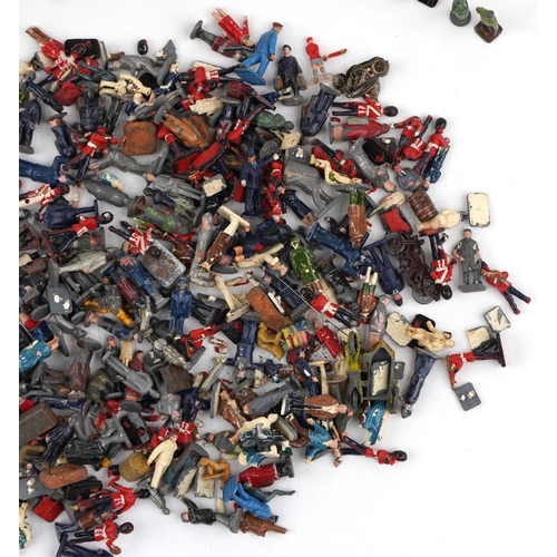 Large collection of miniature hand painted lead figures including ...