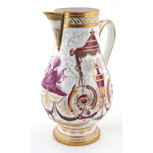 13 - 18th century French porcelain polychrome jug commemorating the French Revolution and Storming of the... 