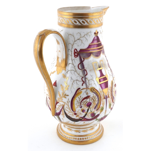 13 - 18th century French porcelain polychrome jug commemorating the French Revolution and Storming of the... 