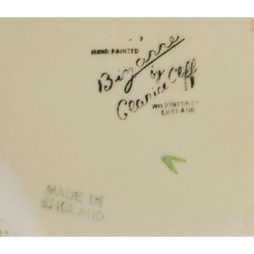 2 - Bizarre by Clarice Cliff, large Wilkinson pottery lotus jug hand painted in the Viscaria pattern, 28... 