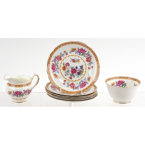 Foley China, shalimar pattern part tea service including four teacups ...