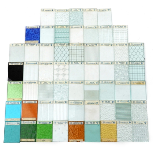 Vintage Pilkington Brothers Ltd. Bakelite glass samples box with a ...