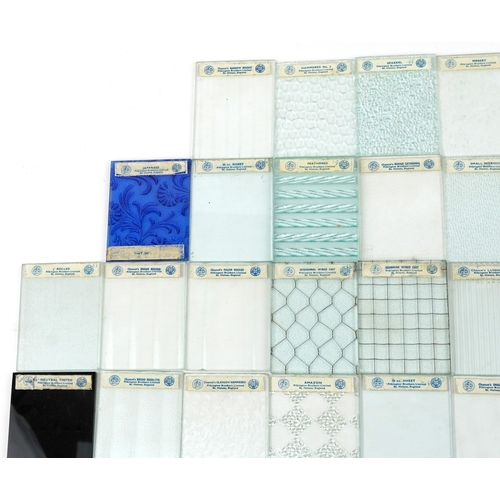 Vintage Pilkington Brothers Ltd. Bakelite glass samples box with a ...