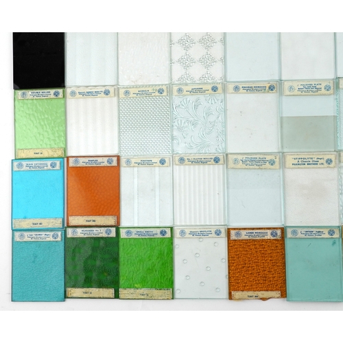 Vintage Pilkington Brothers Ltd. Bakelite glass samples box with a ...
