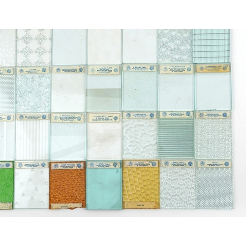 Vintage Pilkington Brothers Ltd. Bakelite glass samples box with a ...