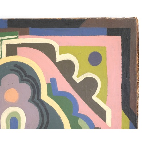  Mainie Jellett (1897-1944) - Abstract composition, Irish gouache on canvas, unframed, 35.5cm x 25.5c... 