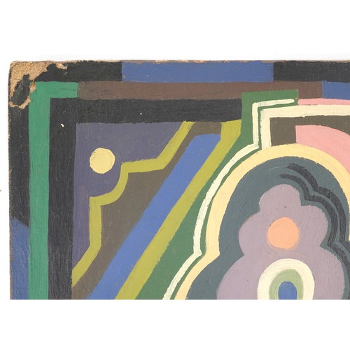  Mainie Jellett (1897-1944) - Abstract composition, Irish gouache on canvas, unframed, 35.5cm x 25.5c... 
