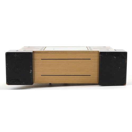 81 - Must de Cartier, Art Deco style Pendulette enamelled and lacquered alarm clock, numbered 891403208, ... 