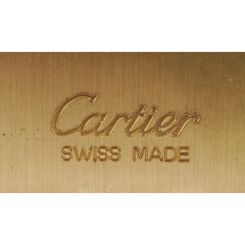 81 - Must de Cartier, Art Deco style Pendulette enamelled and lacquered alarm clock, numbered 891403208, ... 