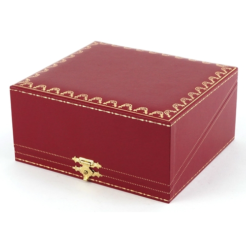 81 - Must de Cartier, Art Deco style Pendulette enamelled and lacquered alarm clock, numbered 891403208, ... 