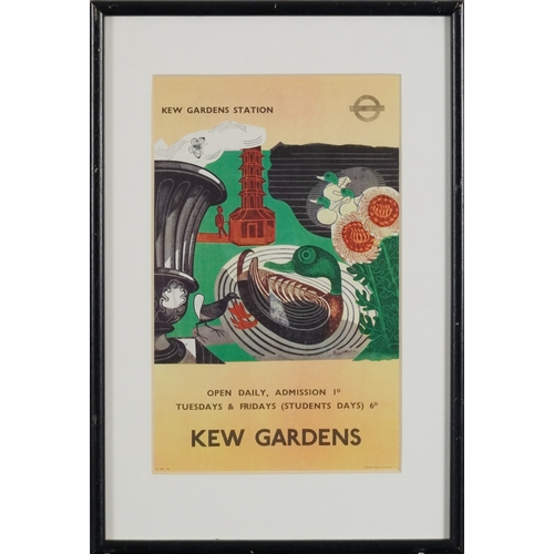 2154 - Edward Bawden - London Transport poster for Kew Gardens, lithographic print published in The Penrose... 