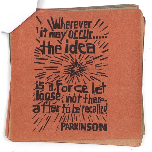 2146 - After Peter Paul Piech - Collection of linocut prints, some bearing signatures, the largest 30cm x 2... 