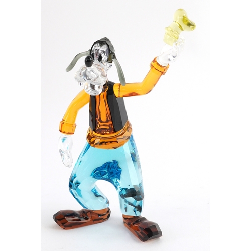Swarovski coloured crystal figure of Disney's Goofy, 15cm high
