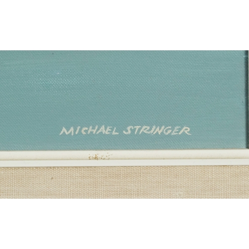 2109 - Michael Stringer - Eastbourne seafront, 20th century British school oil on canvas, signed, framed, 6... 