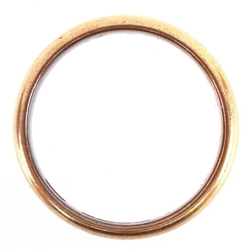 3017 - 22ct gold wedding band, Birmingham 1927, size O, 5.6g.