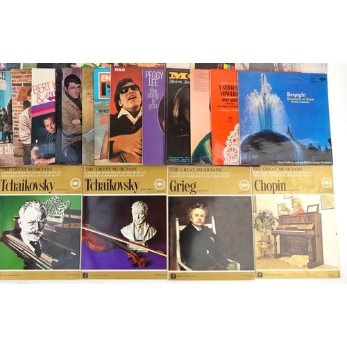 Collection of vinyl LP records, predominantly classical, including ...
