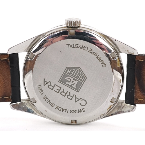 3012 - Tag Heuer, gentlemen's Tag Heuer Carrera Twin Time automatic wristwatch with box, the case numbered ... 