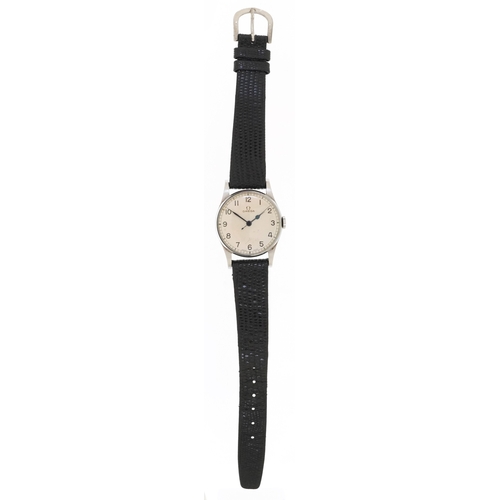 3004 - Omega, military interest gentlemen's manual wind wristwatch engraved AM 6B/159 4633/42, the movement... 