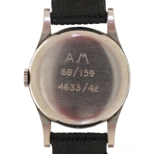 3004 - Omega, military interest gentlemen's manual wind wristwatch engraved AM 6B/159 4633/42, the movement... 