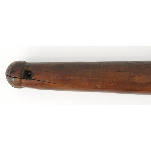 401 - Tribal interest Napa dance wand/club, possibly from the Santa Cruz Solomon Islands, hand painted wit... 