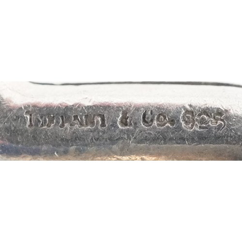 3060 - Tiffany & Co., a sterling silver star shaped split ring and love heart charm on a broken necklace, 3... 