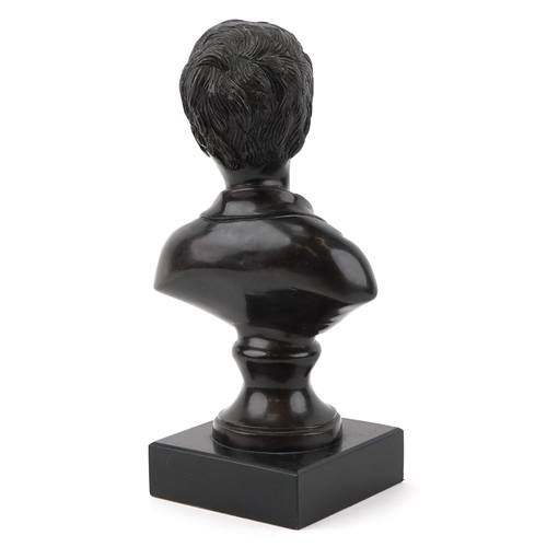 4 - 20th century bronze bust of Alexandre Brongniart, raised on a black marble base, 35cm high.