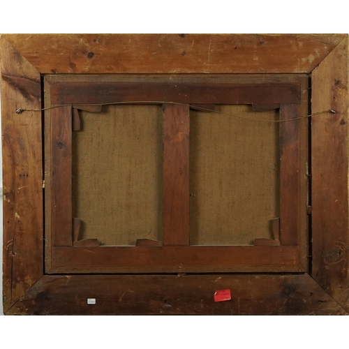 2151A - Pair of landscapes, 19th century continental school, oil on canvas, within giltwood and gesso frames... 