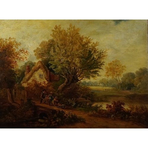 2151A - Pair of landscapes, 19th century continental school, oil on canvas, within giltwood and gesso frames... 