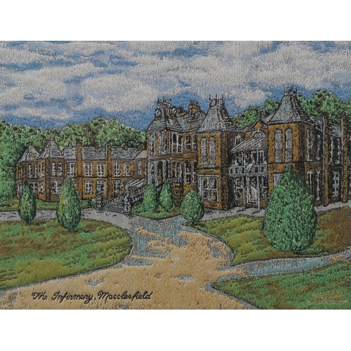 53 - Four mid century B W A Macclesfield woven silk pictures comprising Old Macclesfield, The Gap House a... 